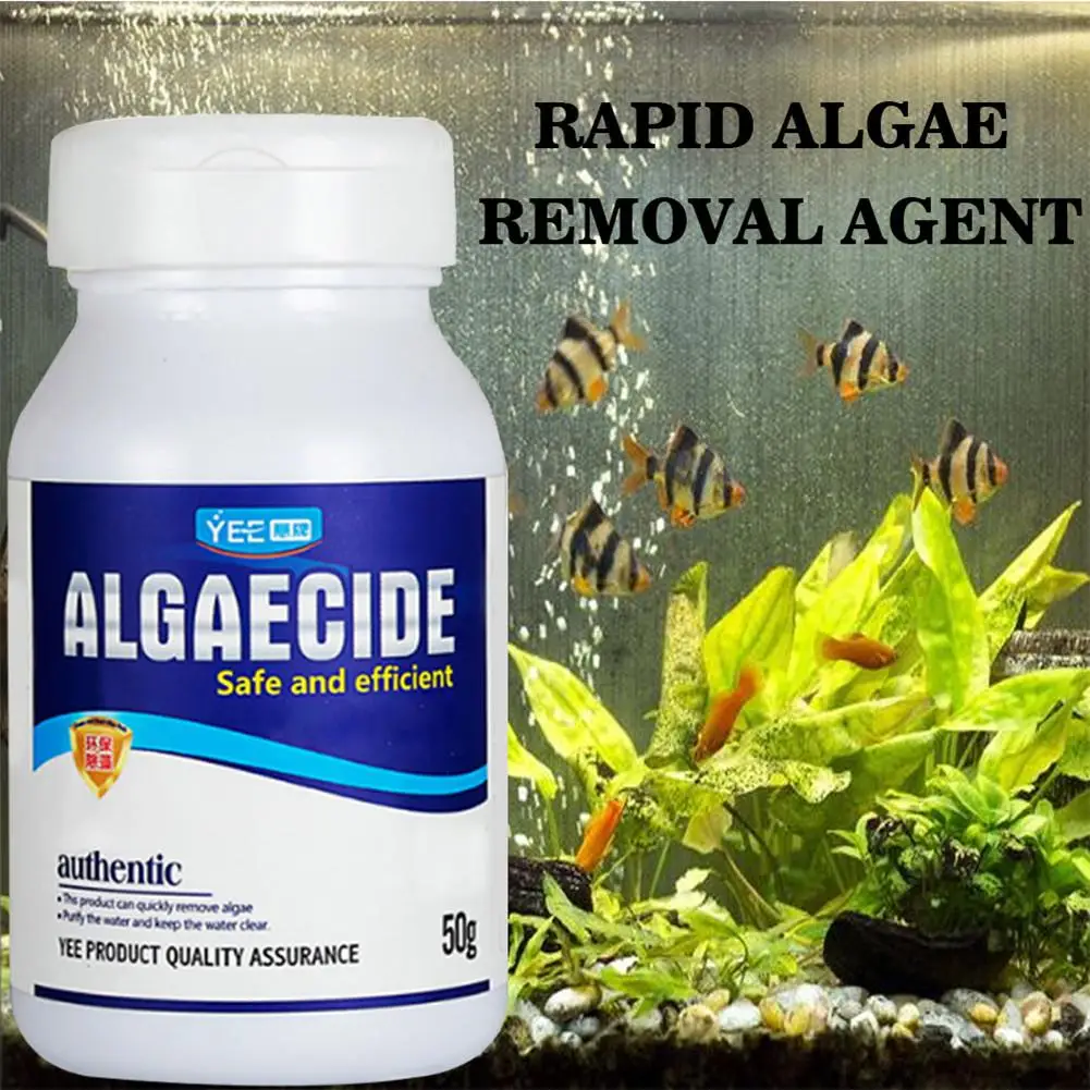 

New 1pcs 50g High Efficiency Algaecide Algae Moss Reduce Control Water Purification Safe Efficient Algaecide For Aquarium Pond