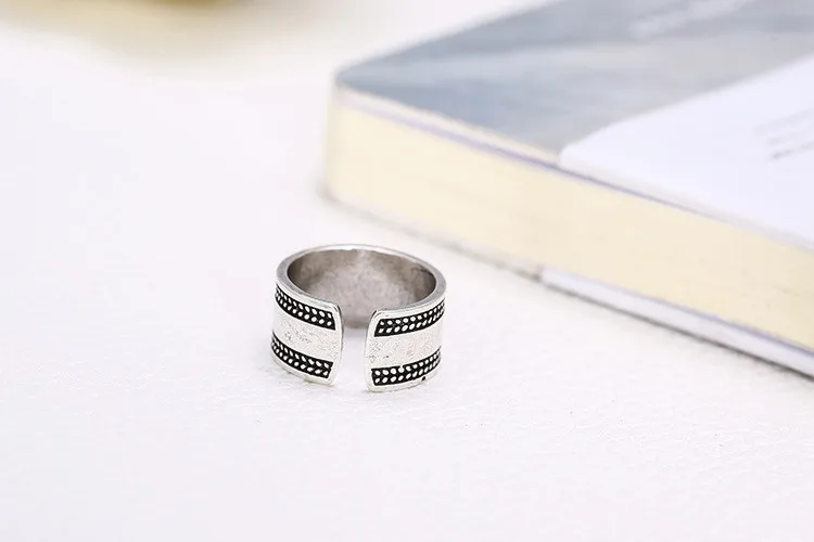 Роскошное Брендовое Винтажное кольцо простые регулируемые кольца в ширину для