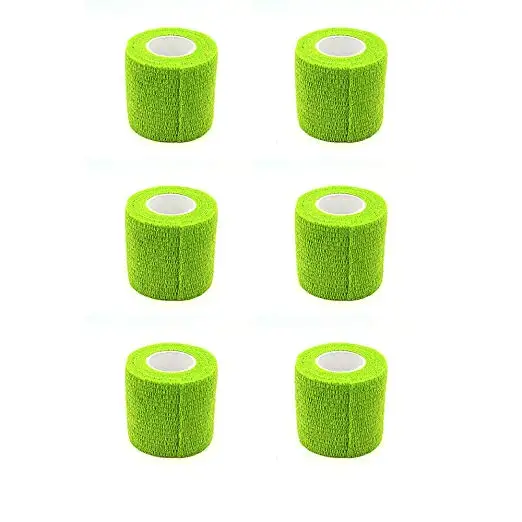 Green 24 шт., тату-ручка, бинты, покрытие, обертывания, 5 см, нетканые, водонепроницаемые, самоклеющиеся, для пальцев, защита запястья, для тату, аксессуары - Цвет: Green