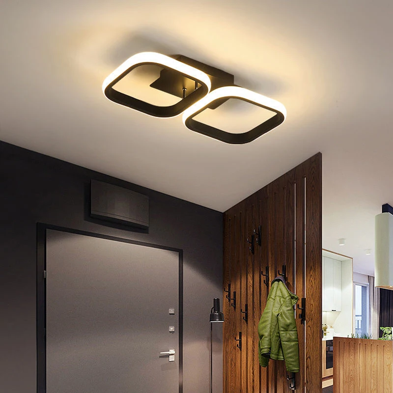 $19.79 LED Ceiling Lamp for Corridor Balcony Black&white 20W 22W 32W 36W Indoor Ceiling Lighting for Bedroom Living Room 110-220V