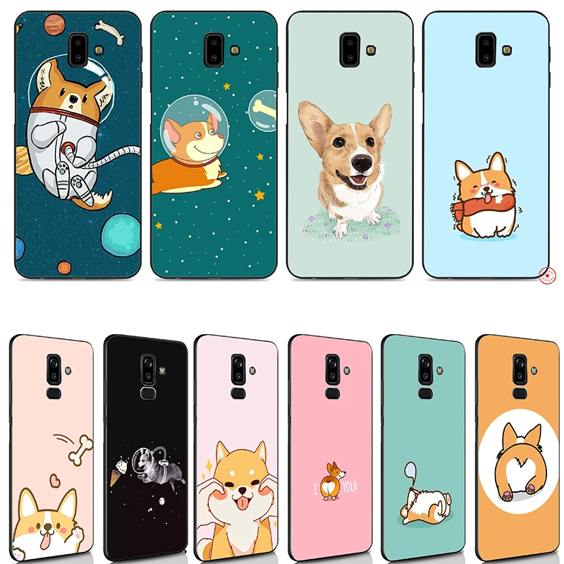 Мягкий чехол с милыми мультяшными собаками корги для samsung Galaxy J8 J7 Duo J6 J4 Plus Prime 2018 из