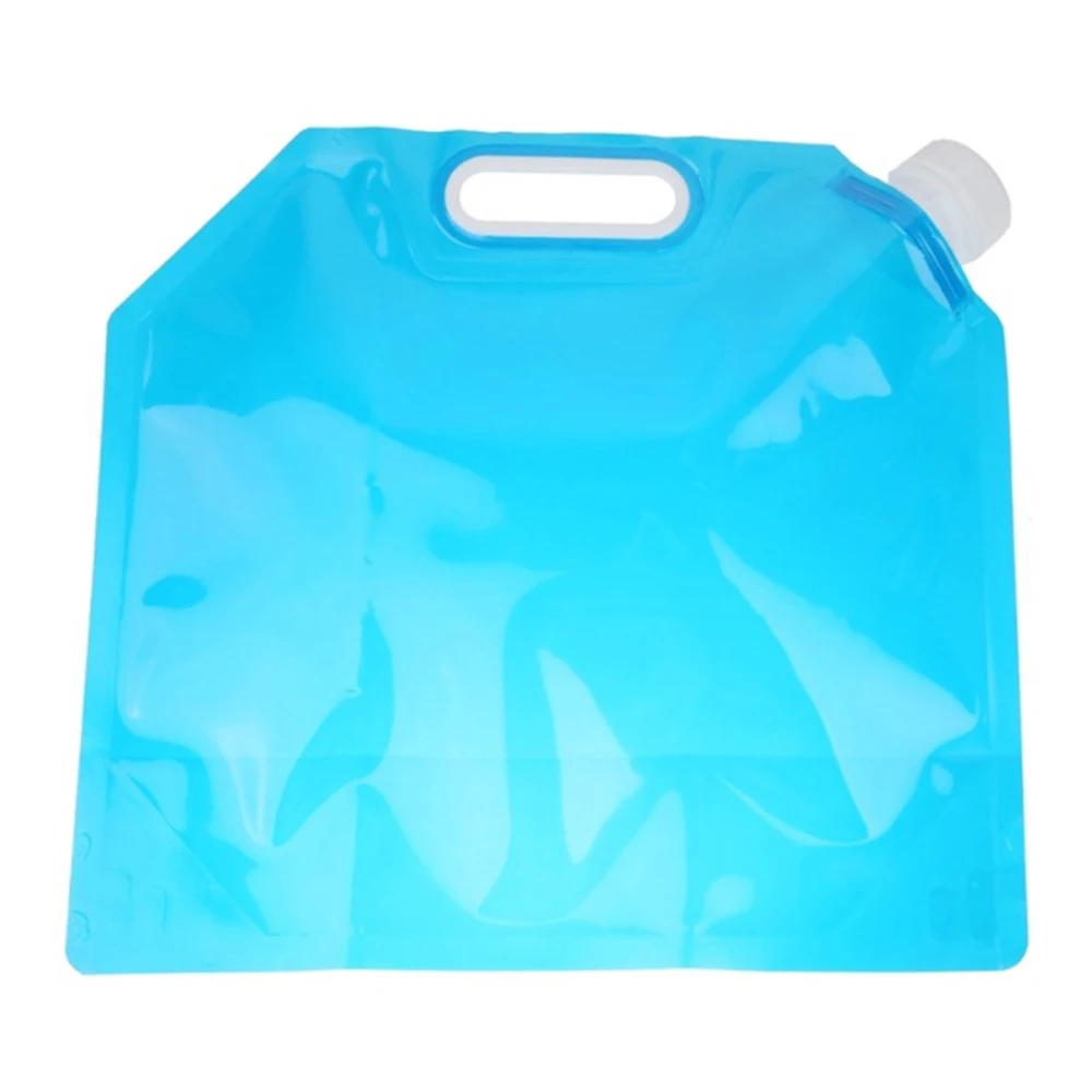 blue Складная сумка для воды, канистра PE безвкусное безопасное уплотнение, легкие питьевые мешки для хранения воды для кемпинга, пешего туризма, пикника, Лидер продаж - Цвет: blue