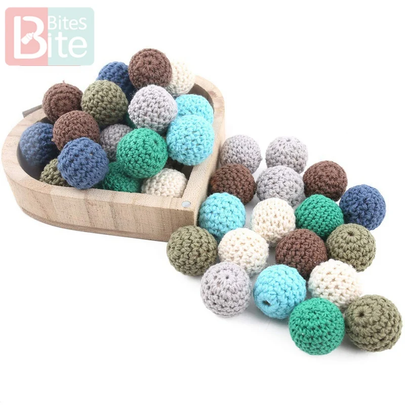 100 шт. деревянные бусины для прорезывания зубов 20 мм | Мать и ребенок