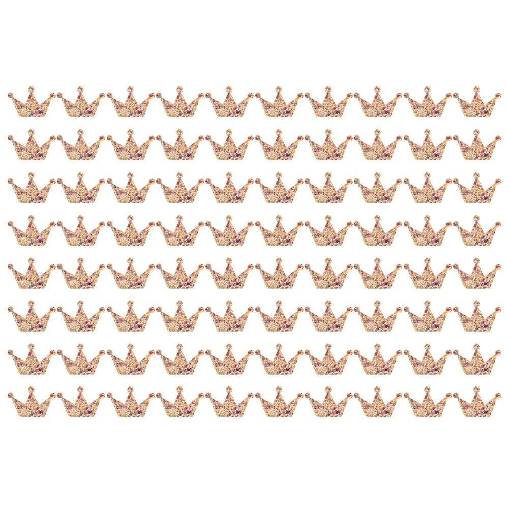 

80 шт., декоративные блестящие нашивки с короной и блестками