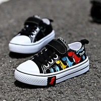 children cartoon canvas shoes boys and girls casual low top shoes baby spring and autumn breathable single fashion sneakers