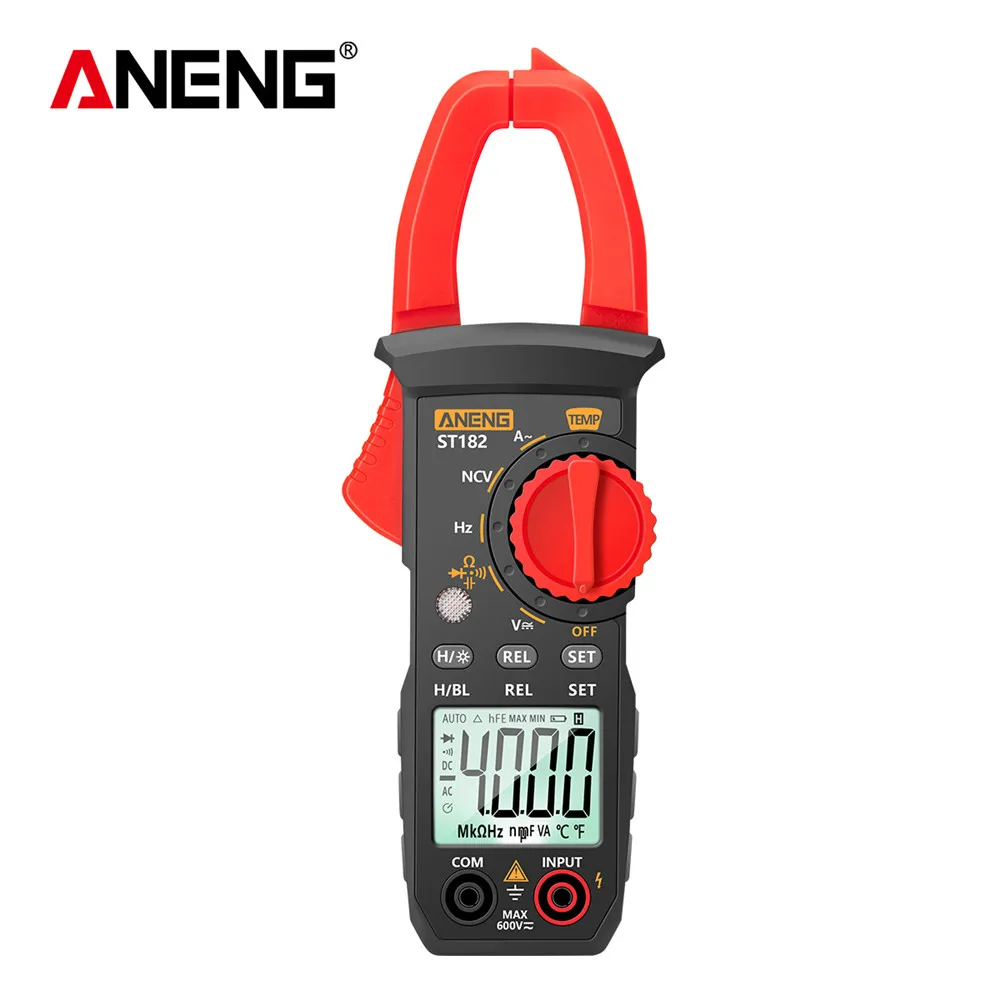 ANENG ST182 Pro 4000 отсчетов цифровой переменного тока клещи 400A диапазон