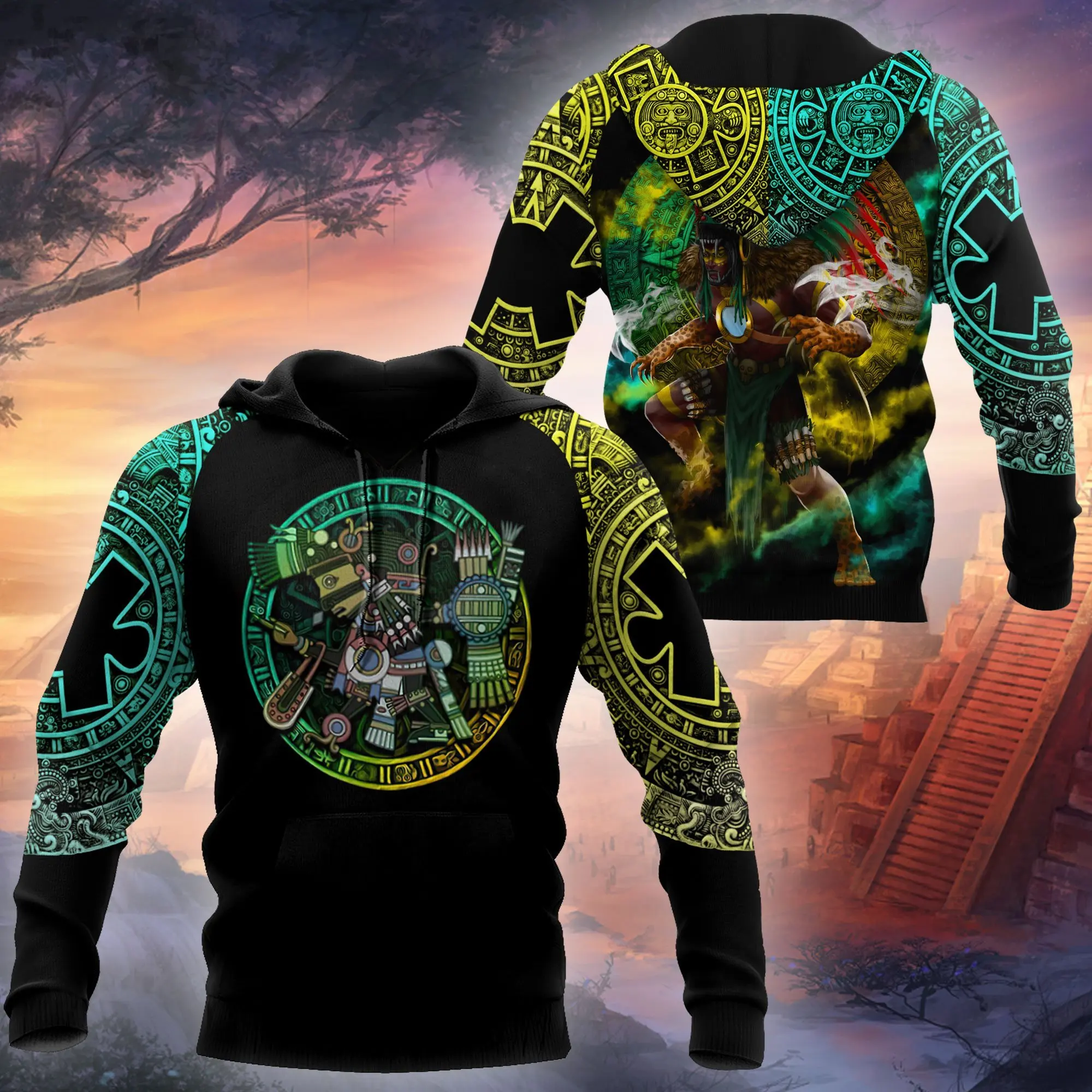 

2021 Viking Aztec Warrior Tattoo Neue Mode Trainingsanzug casual 3D Print Zipper/Hoodie/Sweatshirt/Männer der Frauen stil -41