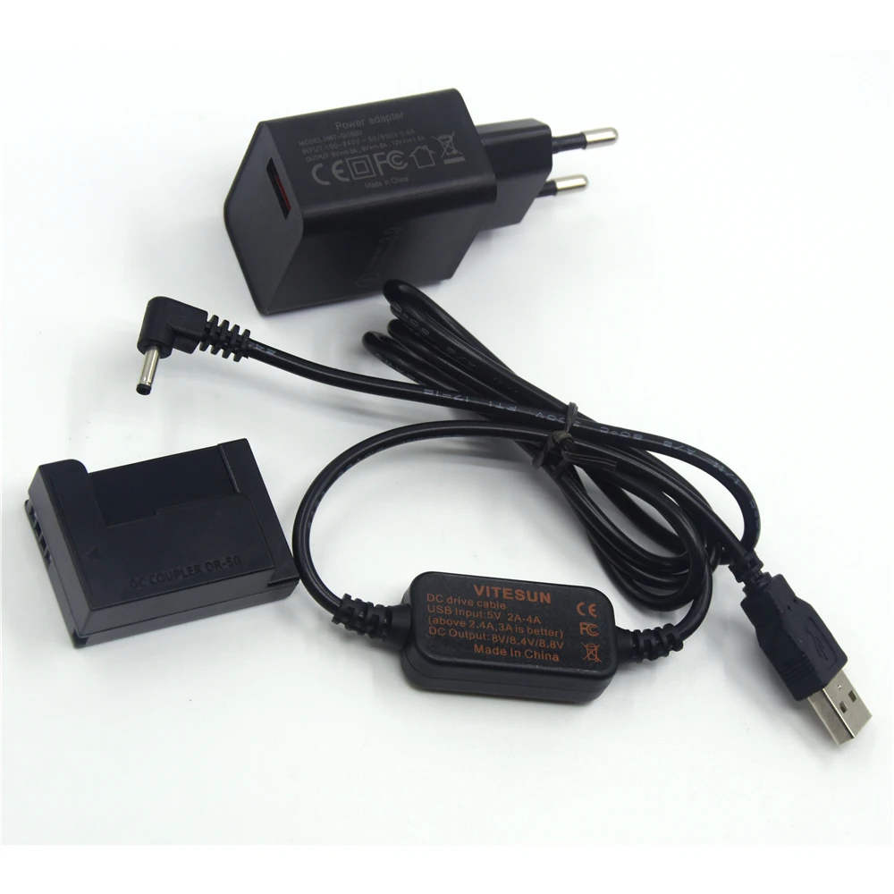 Внешний аккумулятор CB-2LZE USB-кабель + переходник DR-50 NB-7L NB7L поддельная батарея