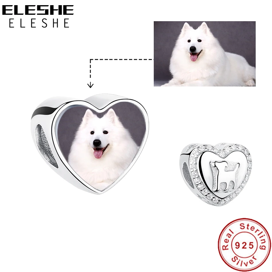 ELESHE 100% 925 пробы серебряная подвеска собака соответственные Европейской