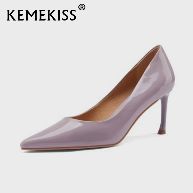 

KemeKiss/женские туфли-лодочки; Пикантные туфли с острым носком; Тонкий высокий каблук обувь Женская на весенний сезон новые модные 2021 вечерние ...