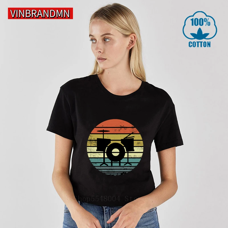 Винтажные футболки 80s футболка с барабаном забавная барабанщика рубашка в стиле