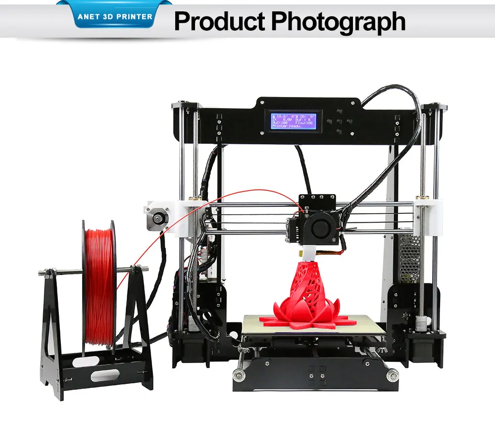 Горячая Anet A8 3d принтер Высокая точность Экструдер Насадка дешевые 3d принтер DIY наборы с нитью stampante 3d Drucker