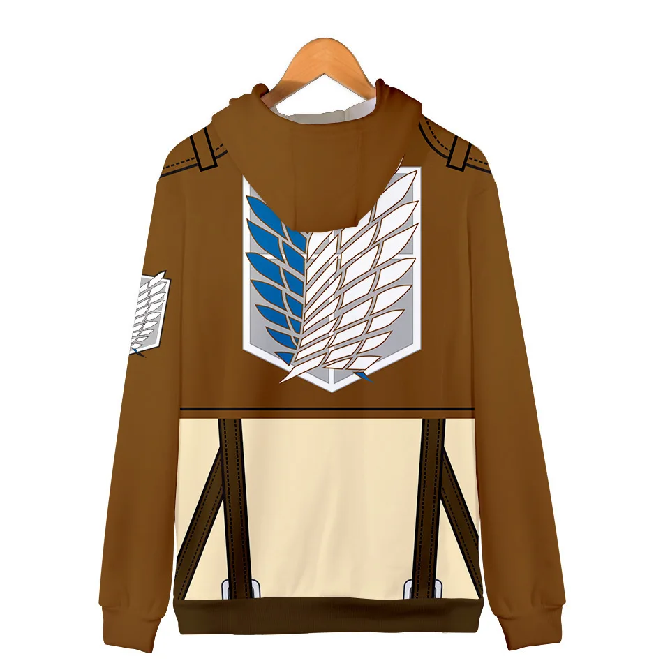 

Anime Attack On Titan hoodie Jacket Cosplay Costume Shingeki no Kyojin Legion Eren Titans Attack Zipper Hoodies Unisex Clothes