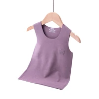 wholesale clothing new kid underwear purple color undershirt girls boys tanks top baby children summer camisoles sleeveless vest
