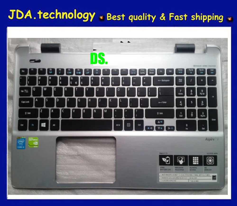 Новинка 95% подставка для рук Acer Aspire V5 V3 572G 59TB верхняя крышка Клавиатура США без