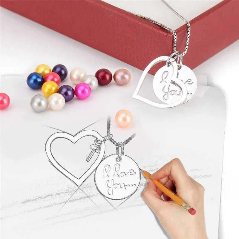 CLUCI серебро 925 пробы два предмета кулон с сердечком ожерелье Стерлинговое Серебро