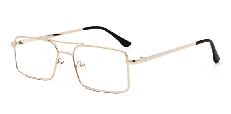 gold with clear Peekaboo мужские прямоугольные Солнцезащитные очки женские Ретро золотые металлические прозрачные красные желтые синие мужские солнцезащитные очки Квадратные летние аксессуары - Цвет линз: gold with clear