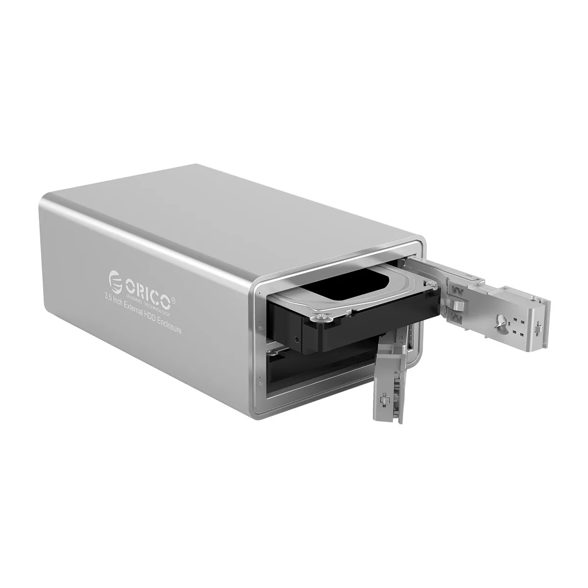 ORICO 2 bay 3,5 дюймов, док-станция для жесткого диска USB3.0 SATA с RAID HDD Алюминий корпус для жесткого диска 78 Вт внешний Мощность адаптер жесткого диска чехол