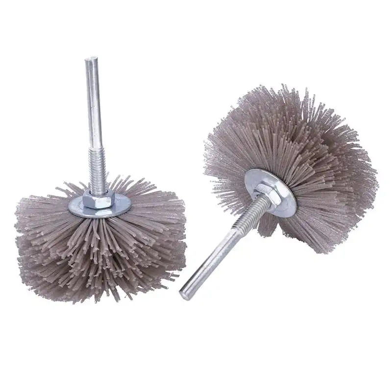 

Drill Abrasive Wire Grinding Wheel Nylon Bristle Polishing Brush 4 pieces(P120 P180 P240 P320)85 x 35 x 6mm for Wood Furniture