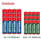 Щелочные аккумуляторные батарейки 1,5 в AA 9800 мАч + 1,5 в AAA 8800 мАч 1,5 В для часов, игрушек, камер