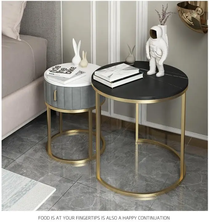 Прикроватный столик белого цвета роскошный прикроватный ночная подставка стол