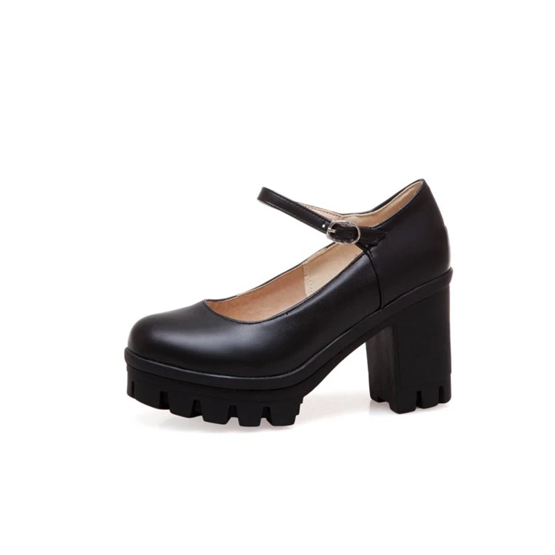 Весенне-осенняя английская обувь в стиле ретро с круглым носком для студентов