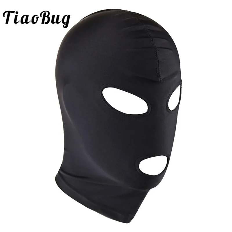 Женский и мужской головной убор TiaoBug черный с открытым носком капюшоном