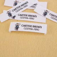 boy labels kids labels custom logo cotton tags name washable kindergarten camping 12mm x 60mm md5105