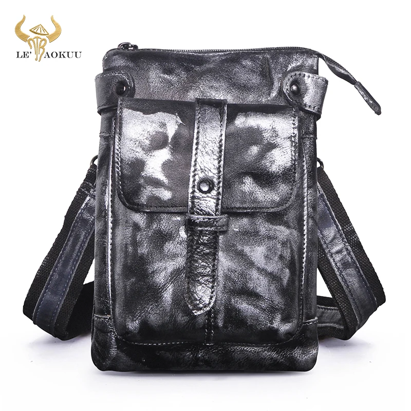 

Genuine Real Leather Multi-function Cross-body Satchel Messenger Bag Hip Bum Pouch Fanny Waist Bag Belt Pack For Men Male 8711