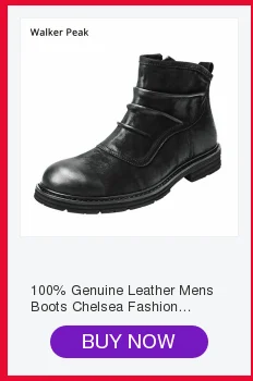 Winter Ankle Boots mens Genuine Leather Snow Boots Big Size 38-50 Outdoor Warm Winter Shoes for Men Anti-cold Boots Walker Peak
