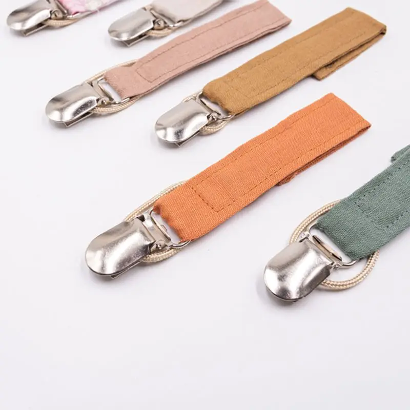 Cotton Linen Baby Pacifier Chain Clips Chain Dummy Clip Pacifier Holder Nipple Soother Chain For Infant Baby Feeding
