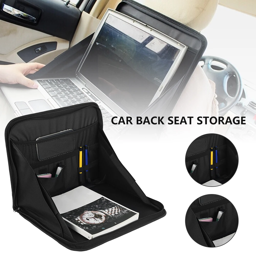 

Car Laptop Holder Multi-Pocket Car Back Seat Storage Compartment Holder for Back Seat with Adjustable Straps car trash can