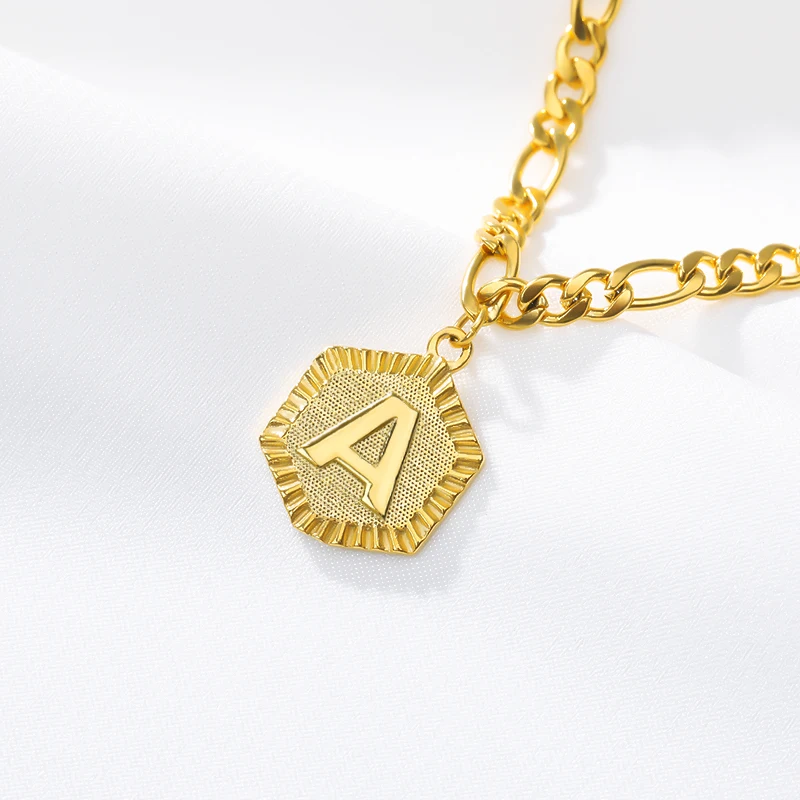 

Dainty A-Z letter Anklet Hexagon Shaped Initial Ankle Bracelet Stainless Steel Feet Jewelry Gold Color Leg Chain Women Gifts