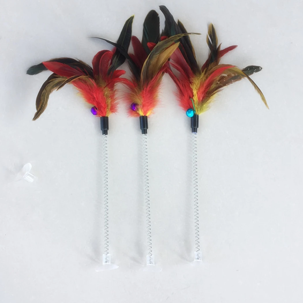 1 шт. игрушка для кошки колокольчик всасывающая Весенняя кошка перо Палочка Кот