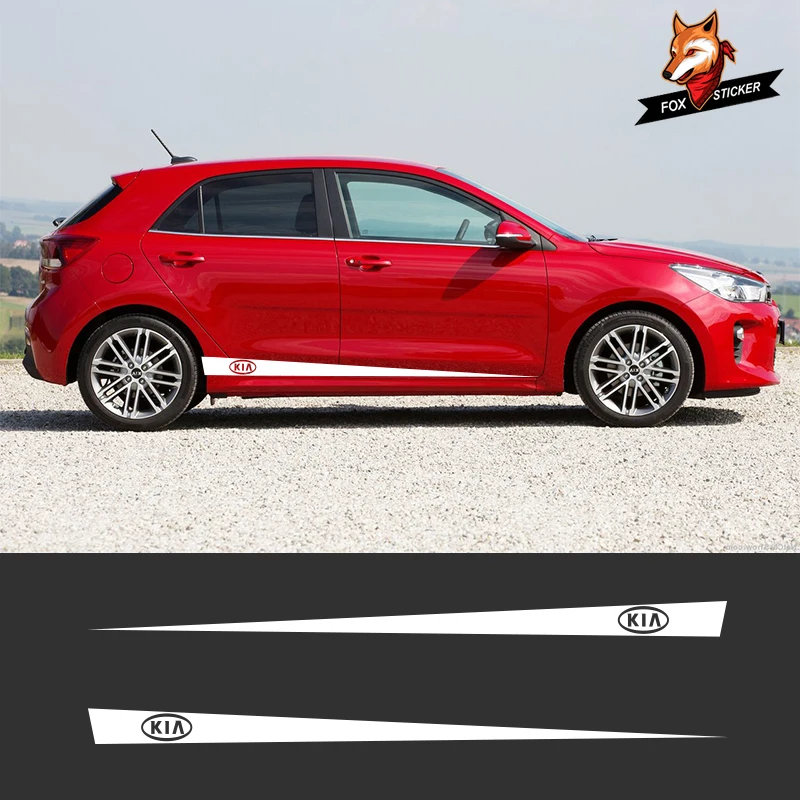 Виниловые графические наклейки с боковыми полосками 2 шт. для Kia Ceed Forte Soul Stonic Sportage