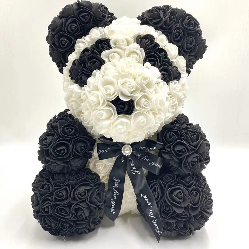 Мишка Тедди 38 см роза искусственный цветок подарок на день Святого Валентина