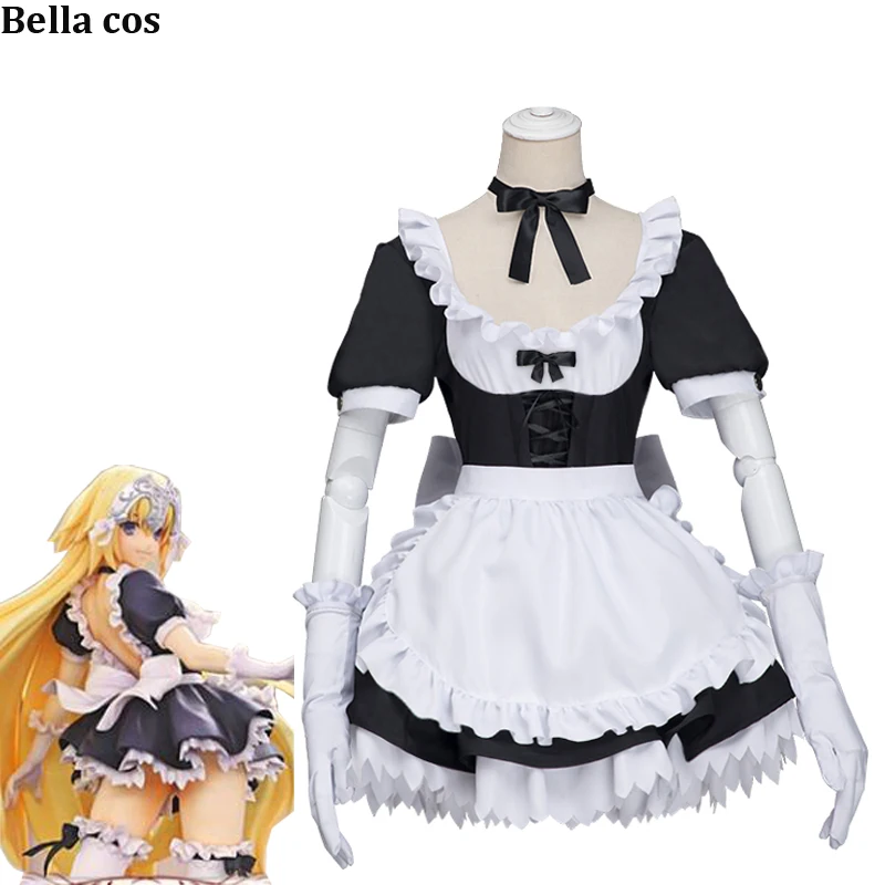 Костюм для косплея по мотивам судьбы д/ф дэнк фартук Униформа платье горничной