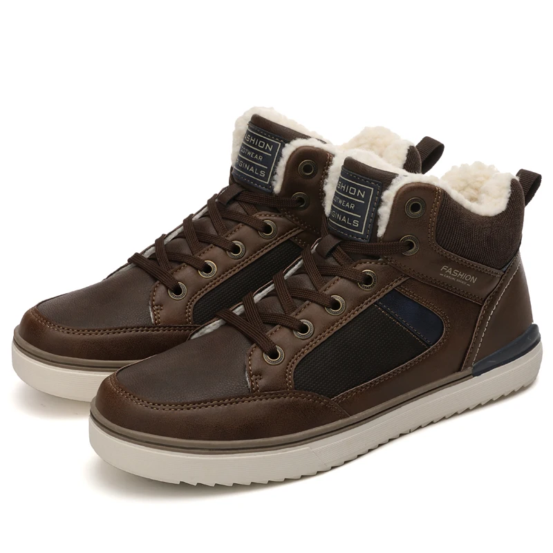 Мужские ботильоны черные зимние ботинки большого размера 11 мужские теплые