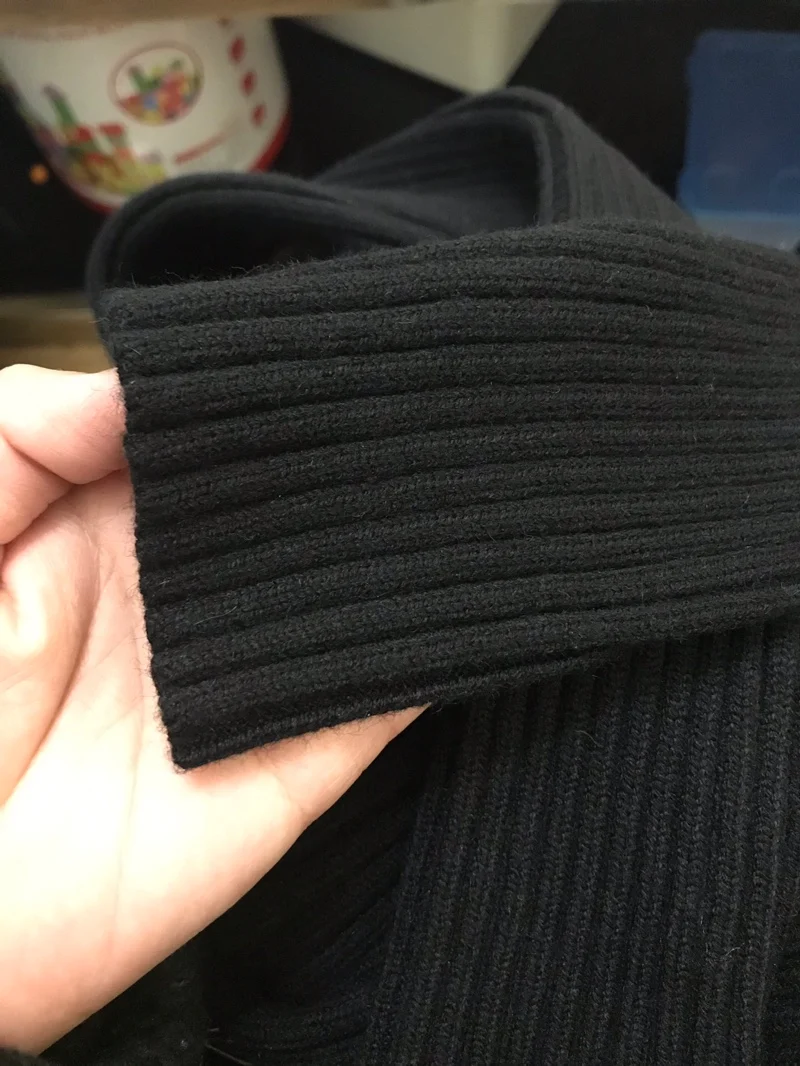 Женский вязаный свитер с длинным рукавом зимний плотный пуловер высоким воротом