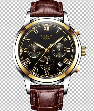 L Gold black LIGE, новинка, часы для мужчин, люксовый бренд, хронограф, мужские спортивные часы, водонепроницаемые, все стали, кварцевые, мужские часы, Relogio Masculino+ коробка - Цвет: L Gold black
