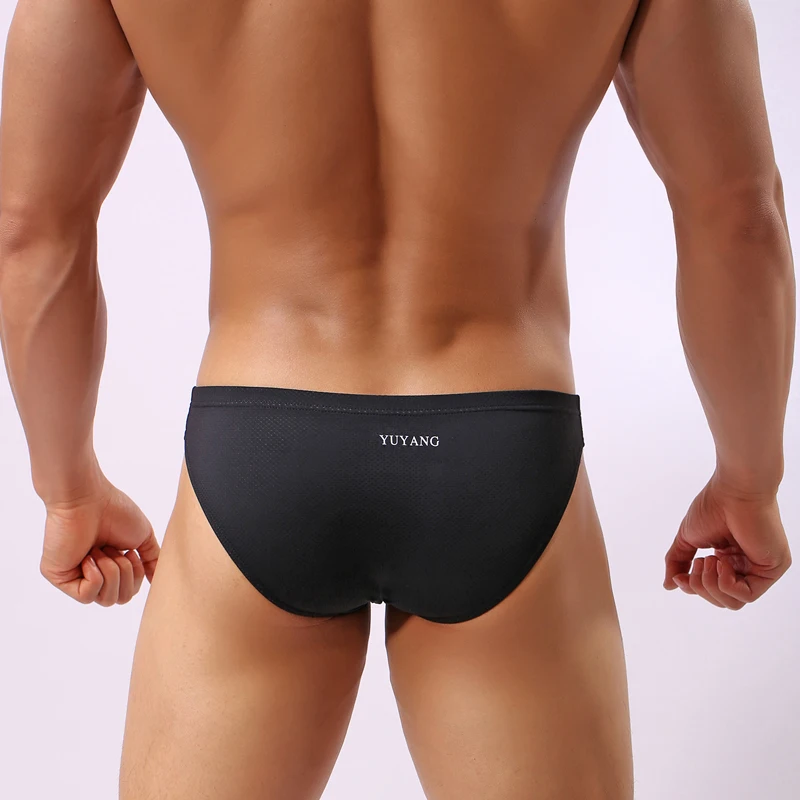 Удобные нейлоновые сетчатые сексуальные мужские трусы на бретельках нижнее