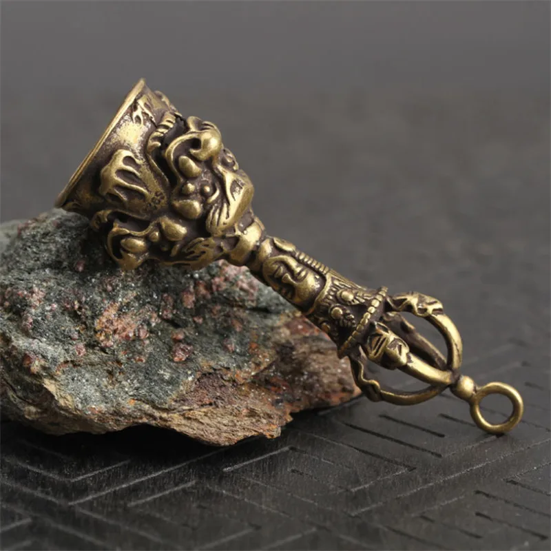 Ручной работы три льва медный брелок креативный животный кулон старинные