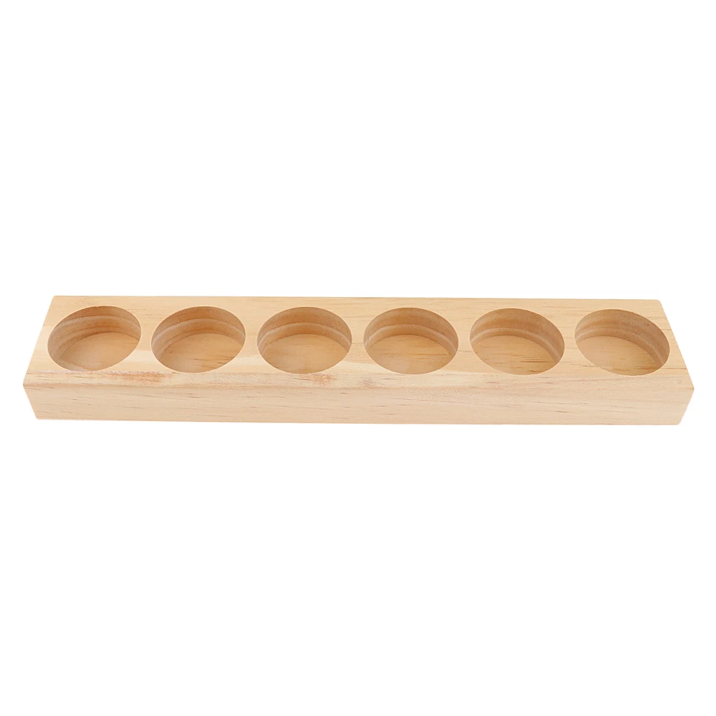

Wood Essential Oil Displaying Rack Organizer 6 Slots 30ml Bottles Stand Holders