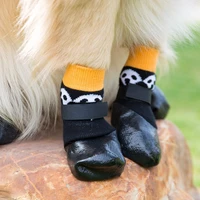 new type of dog socks dog foot cover anti slip shoes cartoon waterproof outdoor cat socks small and medium sized dog pet product