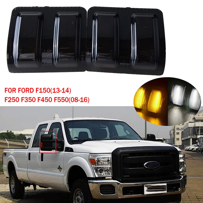 

Rearview Side Wing Mirror Signal Blinker Indicator Light Fit for Ford F250 F350 F450 F550 2008-2016 Car Accessories