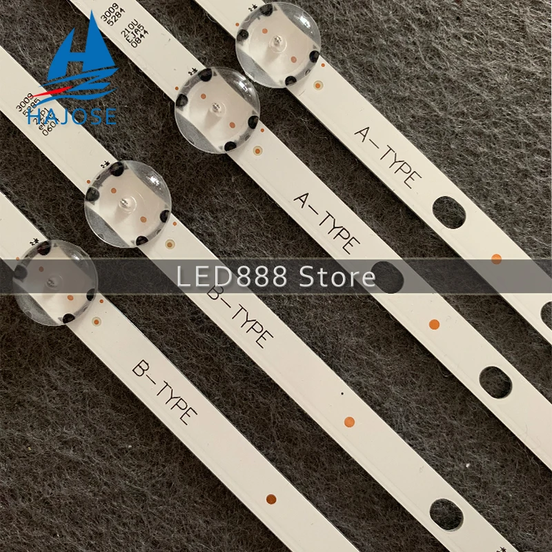 Набор из 5 штук = 20 штук светодиодной ленты для 43PUS6031 LT-43C870 LT-43C862 43HK6T74U TOSHIBA 43U6763DA 43U5766DB 43U6663DB VESTEL 43" DRT UHD A B-TYPE включен.