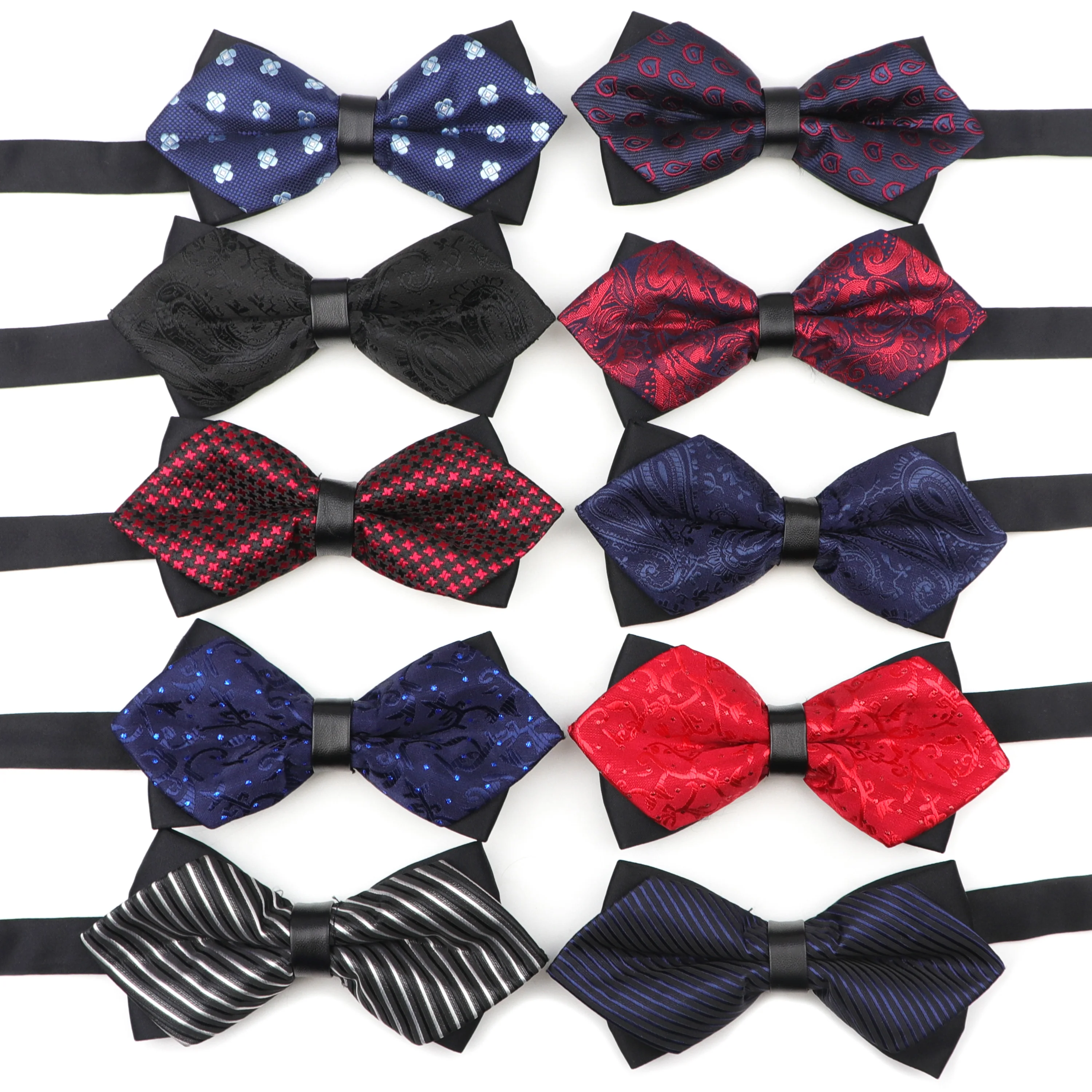 Men's Bow Tie Newest Paisley Butterfly Knot Mens Accessories Luxurious Bowtie Black Cravat Formal Suit Wedding Ceremony Ties