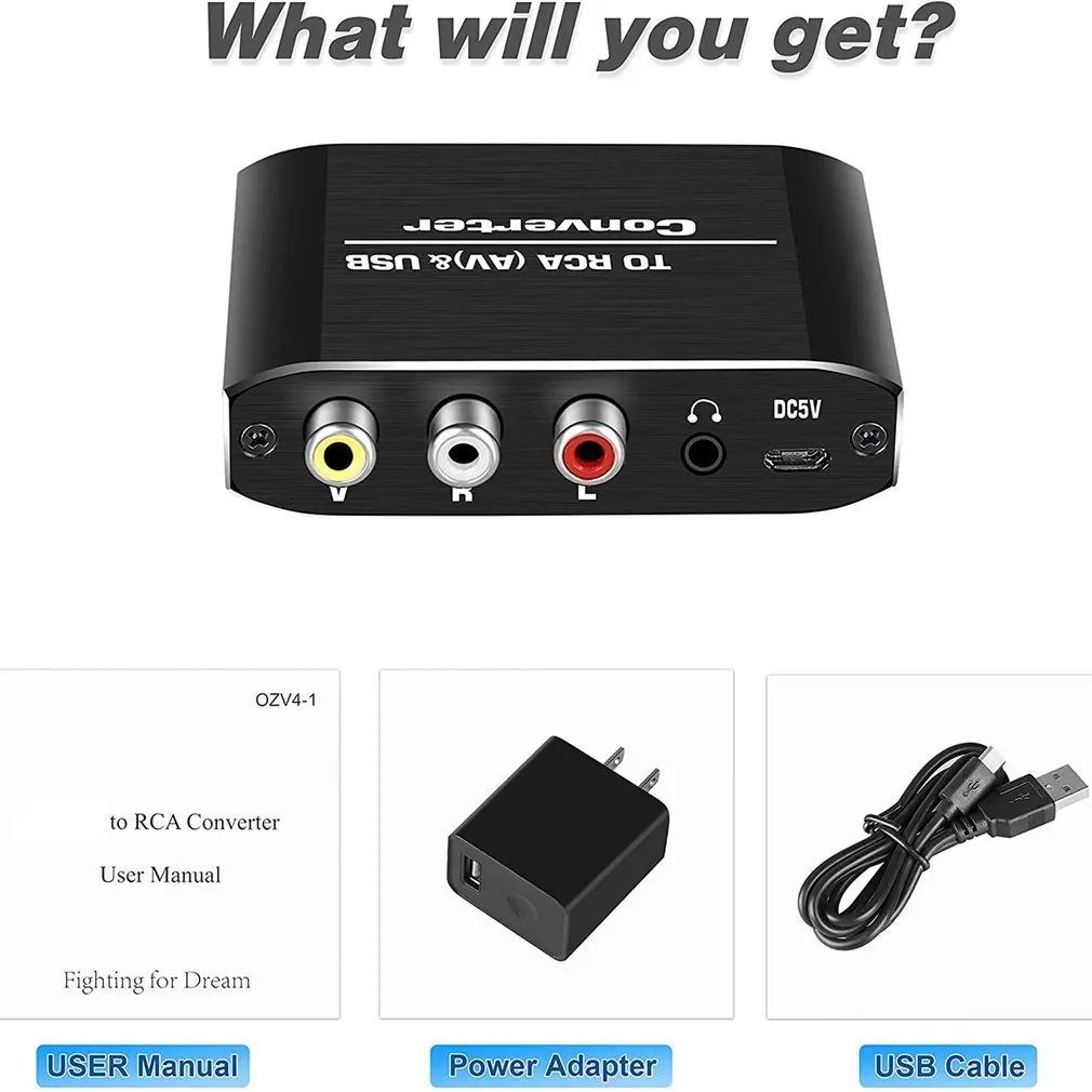 

HDMI-compatible To AV Audio Adapter 220V Video 3.5mm Audio Adapter For TV Stick For PS3 PC Laptop HDTV