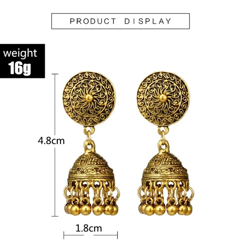 

Vintage Earrings Traditional Gold Sliver Chandbali Kundan Jhumka Jhumki Drop Earrings for women Indian Party Earrings Jewelry