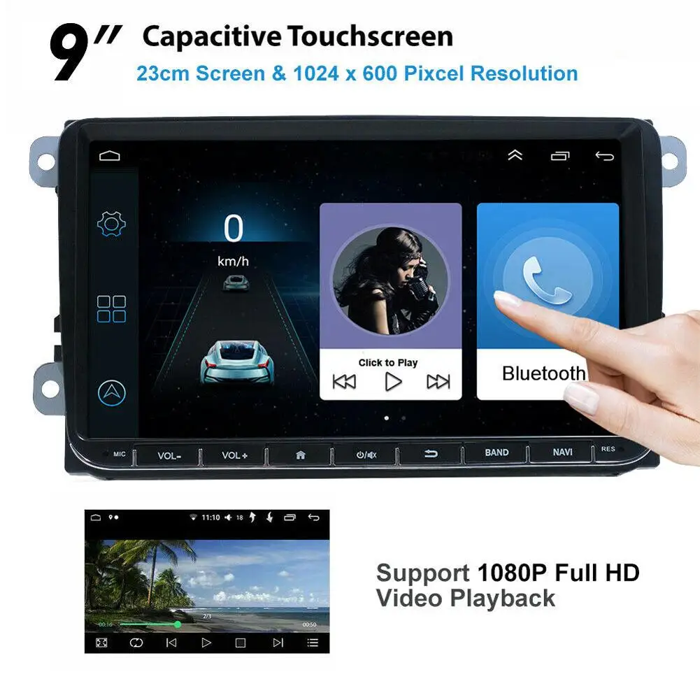 Автомобильный DVD плеер 12 В 9 дюймов Android 8 1 + 16 встроенных GPS универсальная